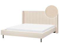 Bed Boucle VILLETTE 180 x 200 cm (EU Super King) Beige