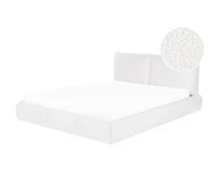 Bed Boucle VINAY 160 x 200 cm (EU King Size) White