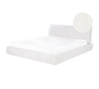 Bed Boucle VINAY 180 x 200 cm (EU Super King) White