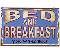 Bed & Breakfast You Make Both Aluminum Signs Funny Tin Sign Metal Art Poster Gift Home Cafe Bar Wall Decor Room Door Accessories 8"X12"