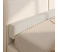 Bed Bridge Headboard Padded for Full/Twin/Queen/King Bed, Custom Size Mattress Extender With Removable Cover, Rectangle Mattress Gap Filler Bolster Pillow (220 * 10 * 20cm,Beige)