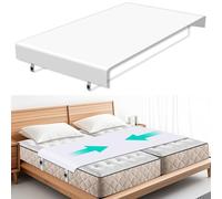 Bed Bridge Twin to King Converter Kit with Sheet Strap Set,Split King Gap Filler for Adjustable Split Adjustable Twin Gap,Bed Connector Make Double Mattress Hold Fill Converted-White