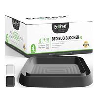 Bed Bug Interceptors - 4 Pack | Bed Bug Blocker (XL) Interceptor Traps (Black) | Extra Large Insect Trap for Bed Legs | No Chemicals or Pesticides | Monitor, Detector, and Trap for Bed Bugs