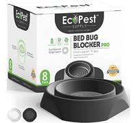 Bed Bug Interceptors - 8 Pack | Bed Bug Blocker (Pro) Interceptor Traps (Black) | Eco Friendly Insect Trap for Bed Legs | No Chemicals or Pesticides | Monitor, Detector, and Trap for Bed Bugs