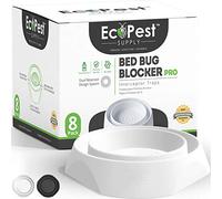 Bed Bug Interceptors - 8 Pack | Bed Bug Blocker (Pro) Interceptor Traps (White) | Eco Friendly Insect Trap for Bed Legs | No Chemicals or Pesticides | Monitor, Detector, and Trap for Bed Bugs