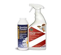 Bed Bug Killer Kit - 1L Protect C Spray treatment with 300g Residex Dusting Powder professional strength products Bed bug treatment kit Low Odour Residual Domestic & Commercial Use
