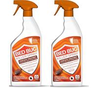 Bed Bug Killer Spray | 2 x 1 Litre | Complete Treatment to End Life Cycle of Bed Bugs, Eggs, Nymphs | Safe to Use On Mattresses, Bedding & Carpets | Non Staining & Low Odour | Quick & Easy Application