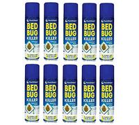 Bed Bug Killer Spray 200ML / 1 Pair of Disposable Gloves, Treatment Pest Control Kills Insect, Fleas, Ticks, Bed Bug & Lice by Swiss Signature (10 Pack)