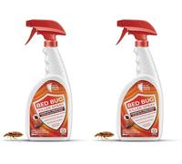 Bed Bug Killer Spray 650ml | for Bed Bugs, Eggs, Nymphs and Larvae | Complete Treatment | Spray for Mattresses, Bed Frames & Carpets | Non-Staining & Low Odour, Quick & Easy Application (Pack of 2)