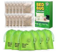 Bed Bug Repellent Pouches, 12 Pack Natural Plant Based Essential Oil, Flea and Mite Bedbug Deterrent for Indoor Home, Hotels and Luggage, Long Lasting Closet Bed Bug Prevention, No Residue Formula