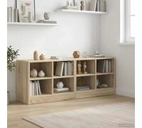 Bed Cabinet 2pcs Sonoma Oak 66x33x48cm Engineered Wood Modern Nightstand Compact
