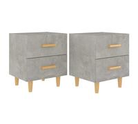 (concrete grey, 2) vidaXL 1/2x Bed Cabinet Bedroom Nightstand Bedside Storage Table Multi Colours