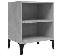 vidaXL Bed Cabinet with Metal Legs Sonoma Oak Side Bedroom Table Nightstand