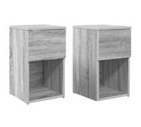 Bed Cabinet Engineered Wood Modern Furniture Bedroom Storage Unit vidaXL