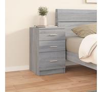 Bed Cabinet Grey Sonoma 40x40x63 cm Engineered Wood Berkfield Home Grey One Size