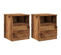Bed Cabinet Nightstand Side Table Storage Bed Table Engineered Wood vidaXL