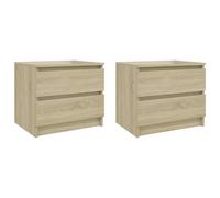 Bed Cabinet Nightstand Side Table Storage Bed Table Engineered Wood vidaXL