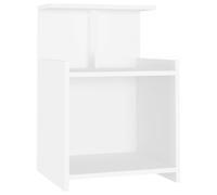 Wood Bedroom Bedside Cabinet Furniture Storage Nightstand Side Table w/ Shelves