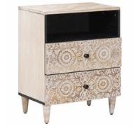Bed cabinet with Drawer Solid Mango Wood Bedside Cabinet Rectangular vidaXL