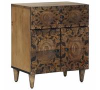 vidaXL Bed cabinet with Drawer Brown 50 x 33 x 60 cm Solid Mango Wood