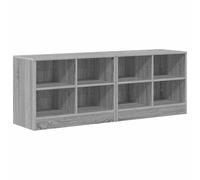 Bed Cabinet 2pcs Sonoma Oak 66x33x48cm Engineered Wood Modern Nightstand Compact