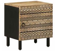 Bed Cabinets Nightstand Bed Side Table Black Solid Rough Wood Mango vidaXL