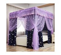 Bed Canopy Bed Canopy For Girls, Decorative Bed Curtain For Children's Room, 4-post Stainless Steel Rail Mosquito Net (200x220x200cm)