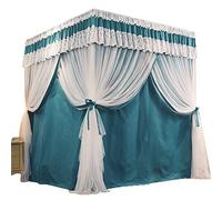Bed Canopy Bed Mosquito Net, Shading & Dustproof 4 Corner Bed Canopy, Stainless Steel Bracket Support/Green/