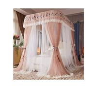 Bed Canopy Curtain, Double Mesh Mosquito Net, U-shaped Metal Guide Rail Bed Curtain (Color : Style 1, Size : 1.8x2x2m)