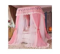 Bed Canopy Curtain, Double Mesh Mosquito Net, U-shaped Metal Guide Rail Bed Curtain (Color : Style 2, Size : 1.5x2x2m)