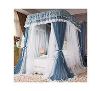 Bed Canopy Curtain, Double Mesh Mosquito Net, U-shaped Metal Guide Rail Bed Curtain (Color : Style 3, Size : 1.8x2x2m)