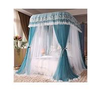 Bed Canopy Curtain, Double Mesh Mosquito Net, U-shaped Metal Guide Rail Bed Curtain (Color : Style 4, Size : 2x2.2x2m)