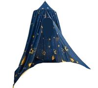 Bed Canopy Curtain Mosquito Net Child Tent Round Dome Hanging Indoor Castle Play for Kids Children's Room Decor(Dark Blue)