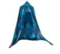 Bed Canopy Curtain Mosquito Net Child Tent Round Dome Hanging Indoor Castle Play for Kids Children's Room Decor(Sky Blue)