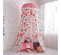Bed Canopy for Children Pastoral Princess Style Round Dome Kids Mosquito Net Crib Hanging Blackout Bed Curtains Kids Play Reading Tent Baby Game Tent Nursery Room Decorations Color A 65x270cm
