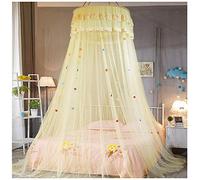 Bed Canopy for Girls Dome Princess Mosquito Net for Kids Playing Nursery Decor Full Coverage Fly Insect Protection(Height :2.7M) Beige