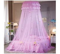 Bed Canopy for Girls Dome Princess Mosquito Net for Kids Playing Nursery Decor Full Coverage Fly Insect Protection(Height :2.7M) Pink