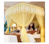 Bed Canopy for Girls, Double Layer 4 Corner Mosquito Net with U-Shaped Bracket, 3 Openings King Size Decoration, Ideal for Princess Themed Bedrooms