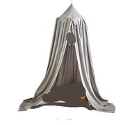 Bed Canopy for Kids Mosquito Net Round Dome Hanging Indoor Outdoor Castle Play Tent Children Room Decoration Curtains(Grey)