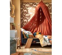 Bed Canopy in Cotton Gauze, Wild Sahara brown medium solid