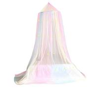 Bed Canopy, Kids Bed Canopy with Glow-in-the-Dark Stars Breathable Net for Children's Room, Colorful, 315x90 Inch