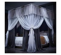 Bed Canopy Luxury Bunk Bed Canopy, Bed Curtain With Stainless Steel Tube Holder, Four Seasons Universal Mosquito Net (Color : A3, Size : 180x200x200cm)