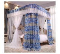 Bed Canopy Mosquito Net with Double Track Design for Princess Decoration - Fits Single and King Size Frames