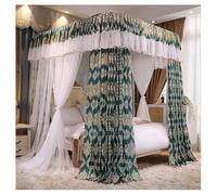 Bed Canopy Mosquito Net with Double Track Design for Princess Decoration - Fits Single and King Size Frames