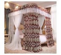 Bed Canopy Mosquito Net with Double Track Design for Princess Decoration - Fits Single and King Size Frames