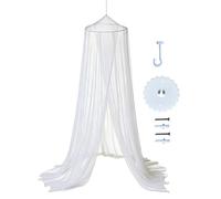 Bed Canopy Soft Mesh Fabric Protective Stylish | Canopy Curtains for Bedroom and Loft Bed | for Twin Ceiling Home Bedroom Apartment Dorm Hotel Travel Cam