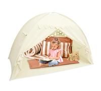 Bed Canopy Tent Versatile Blackout Sleeping Tent Sturdy Large Privacy Space Sleeping Drafty Room Versatile Bed Canopy Tents for Your Child Playing, 196 x 98 x 125 cm (Beige)