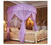 Bed Canopy with U-Shaped Bracket, Decorative Mosquito Netting for Twin to King Size Beds, Luxury Bed Curtain for Stylish Bedroom Decor