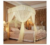 Bed Canopy with U-Shaped Bracket, Decorative Mosquito Netting for Twin to King Size Beds, Luxury Bed Curtain for Stylish Bedroom Decor