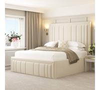 Bed Choices Emperor Bed Frame 54" Headboard with Chelsea Mattress in Cream | Size: Super King Bed Choices Cream Super King